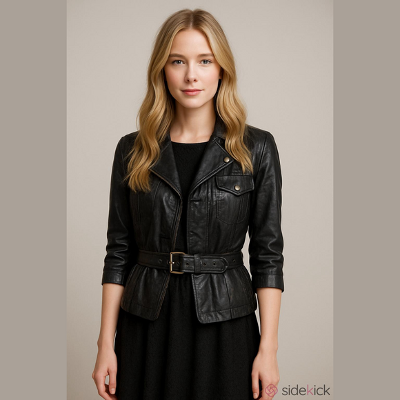 Black Rivet Jackets & Blazers - Black Rivet Leather Jacket Ladies Medium